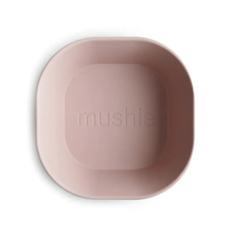 Mushie Babyskålar Square Blush Begränsad tid