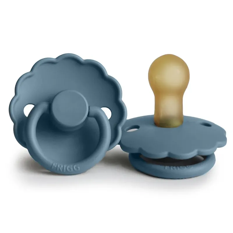 Utförsäljning Frigg baby gummi rund napp Daisy Glacier Blue 0+
