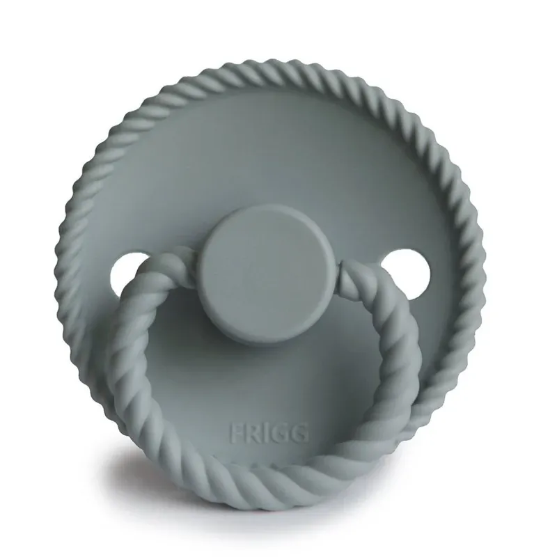 Frigg silikonnucka rund Rope French Grey 0+ Rabatt
