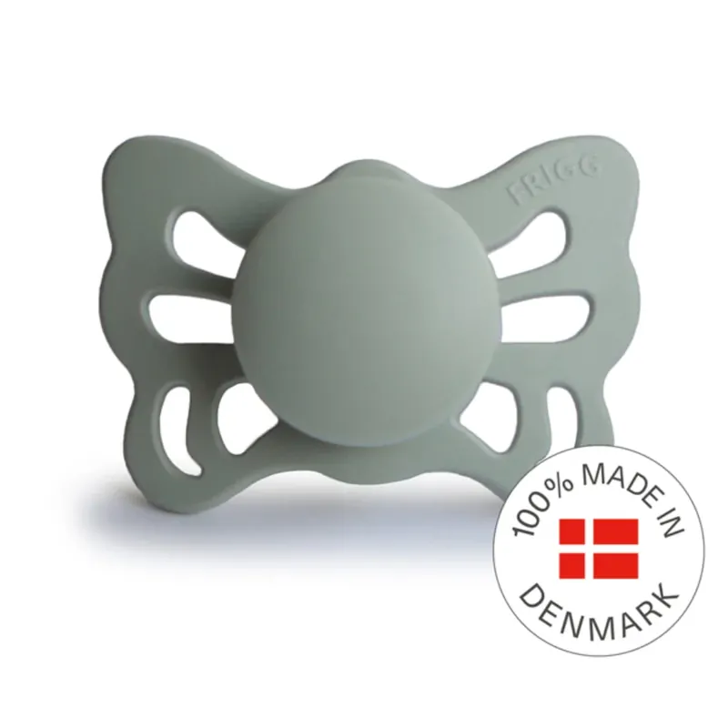 Nedsatt pris Frigg Napp i silikon Butterfly Sage 6m+
