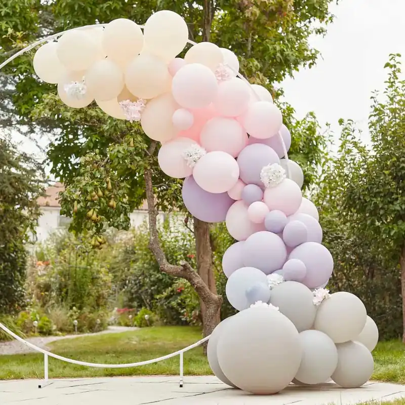 Handla nu Gingerray latexballonger Luxe Pink, Lilac & Grey med hortensior