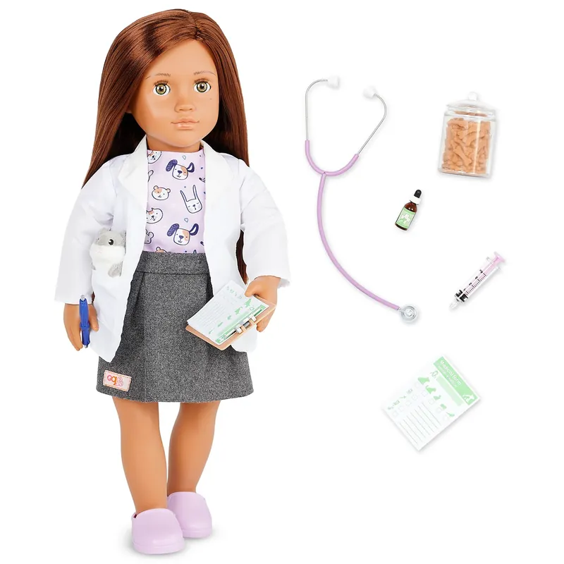 Erbjudandepris Our Generation Daya veterinärdoktor babydocka med hamster och tillbehör