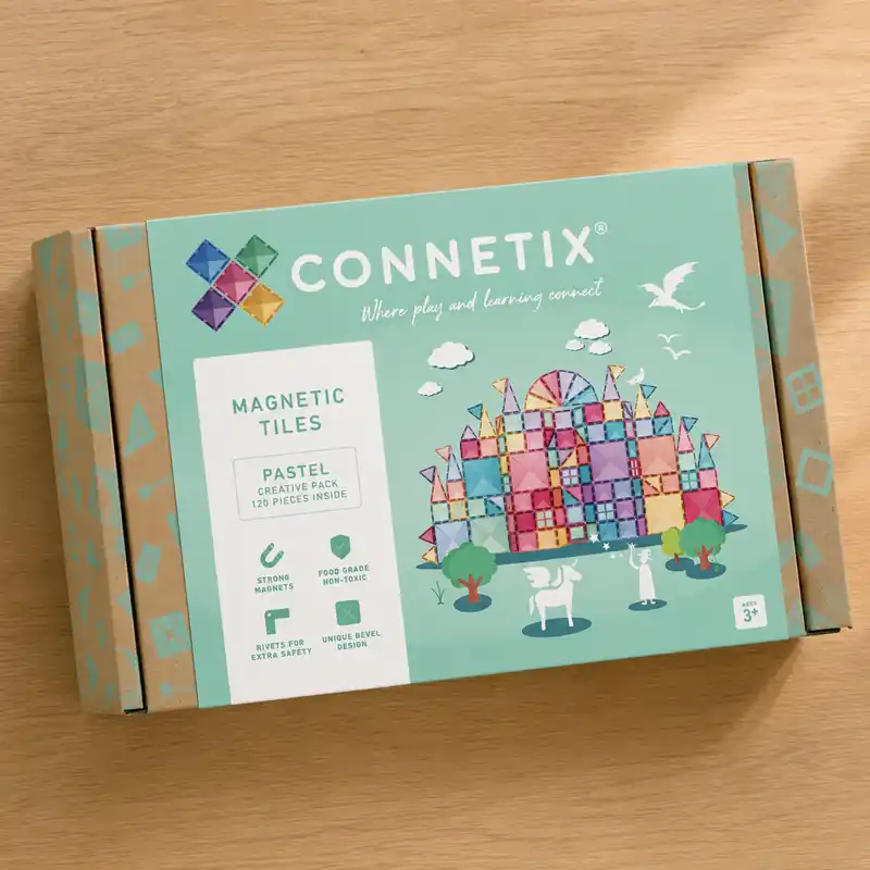 Connetix Magnetiska byggklossar för barn Pastell Kreativt paket 120 st. Reapris