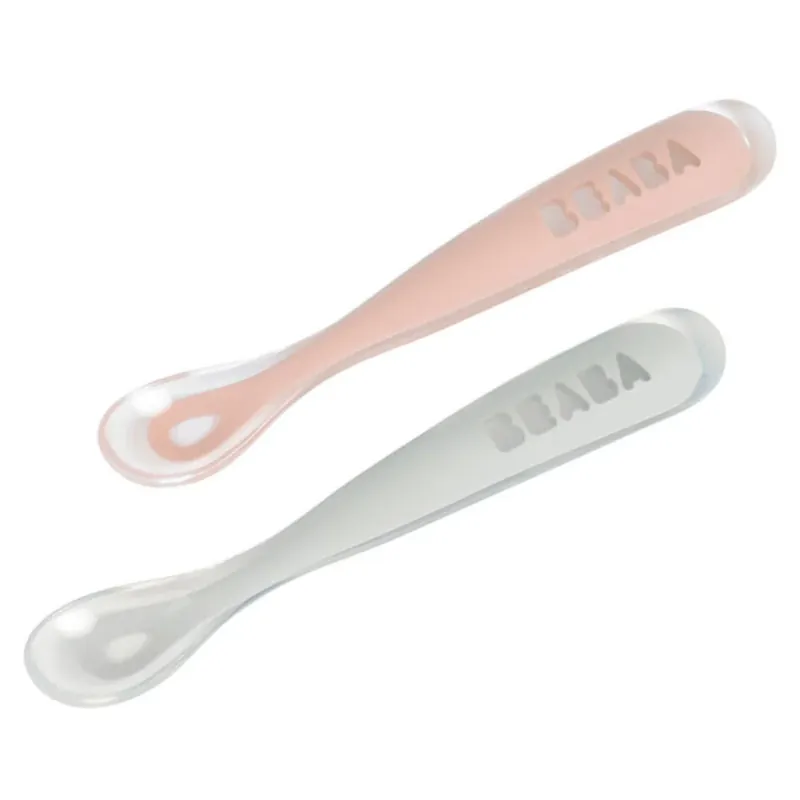 Nyhet Beaba baby teskedar Old Pink 2 st i resefodral