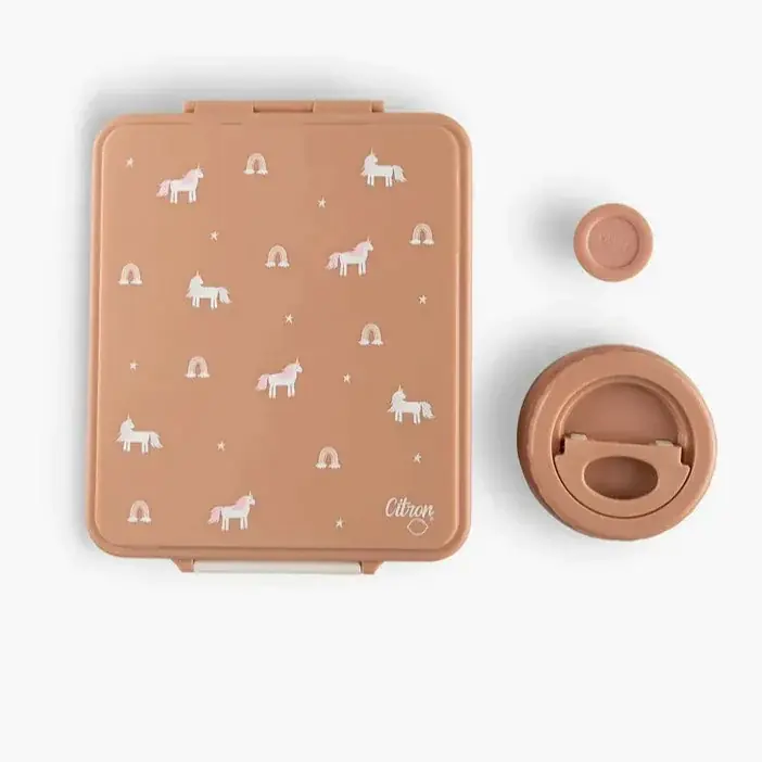 Citron Grand Lunchbox med termosflaska Enhörning Blush Pink Begränsat erbjudande