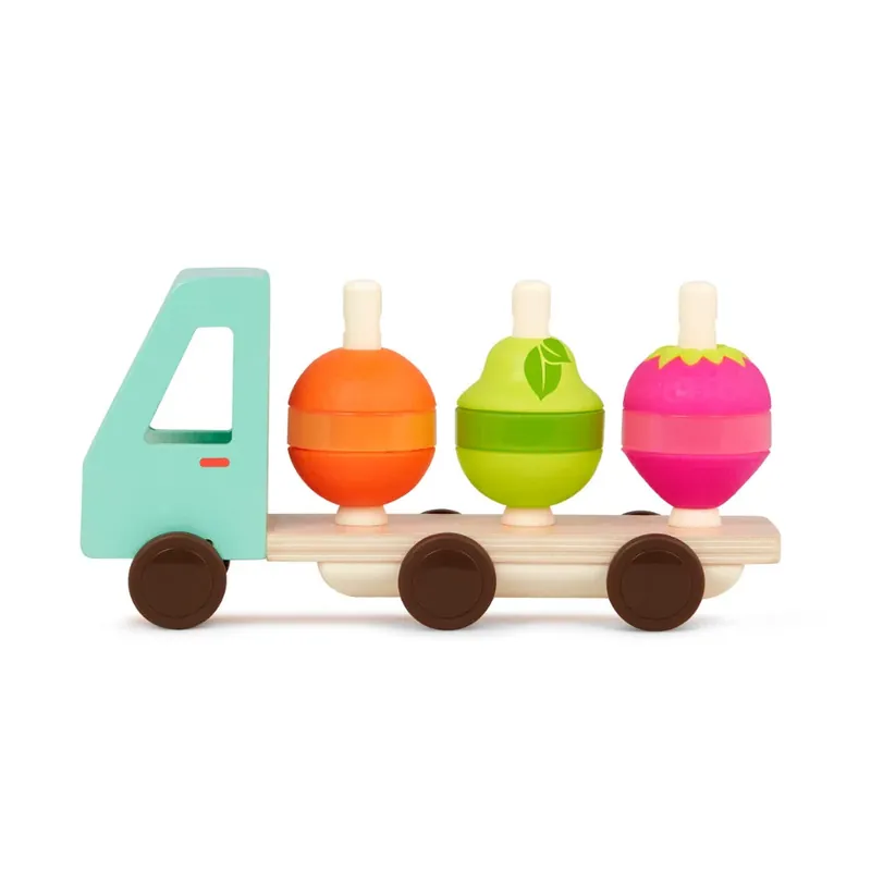 Reapris B.Toys Sorterare av träbilar för barn med frukt