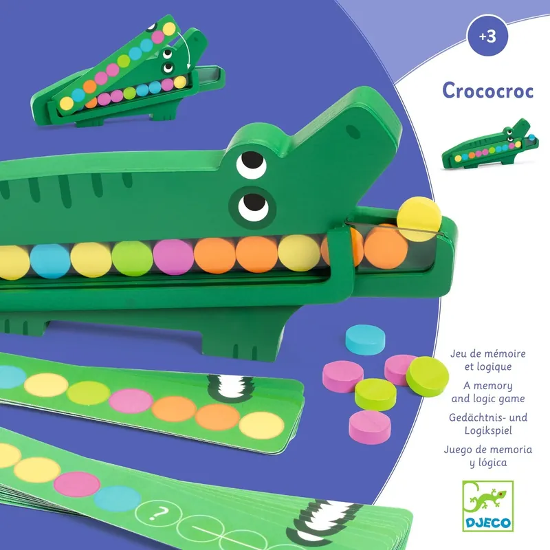 Djeco pedagogiskt träspel Krokodil Rea