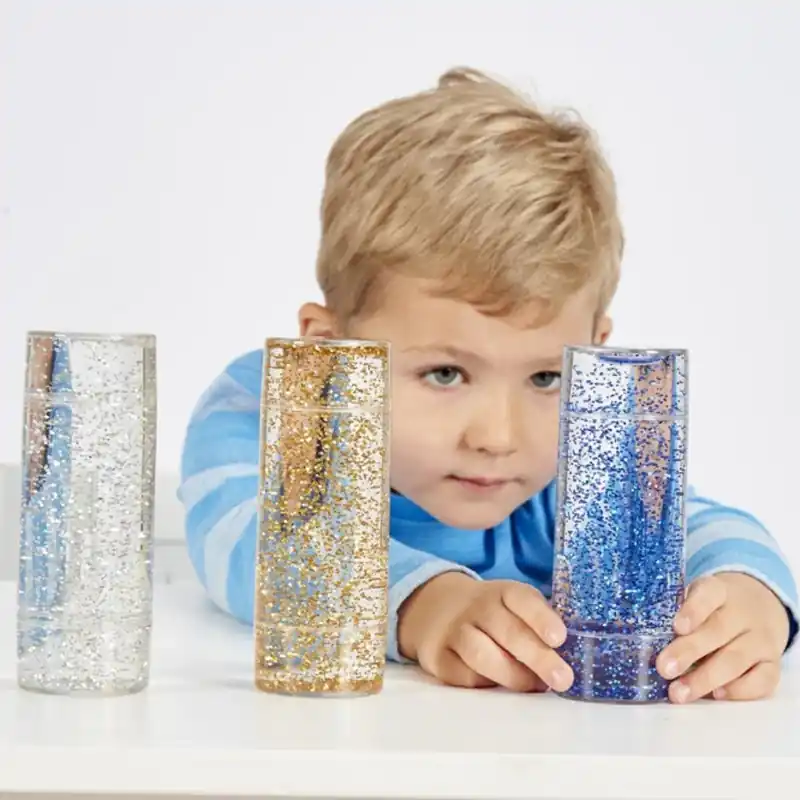 TickiT Sensoriskt leksaksset sensorisk glitterstorm 3-delars. Endast denna vecka