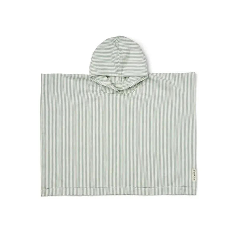 Liewood Barn Stripe Ice blue Creme de la creme badponcho 3-4 år Trygg betalning
