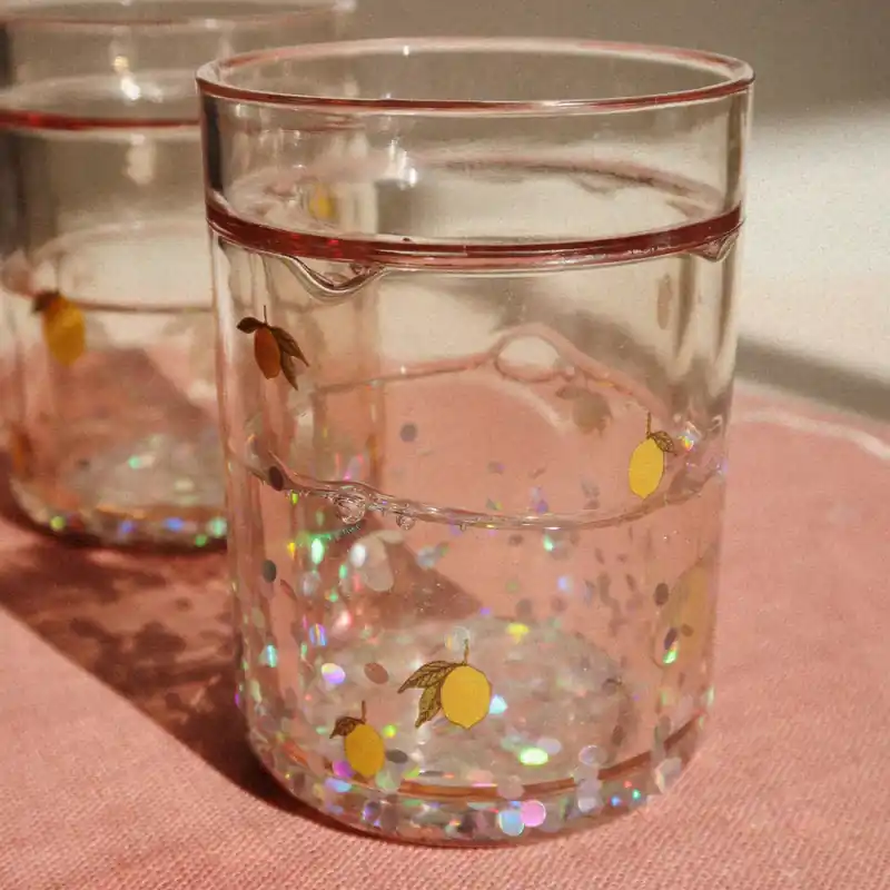 Konges Sløjd Barnmugg med glitter Lemon 2 st Snabb frakt