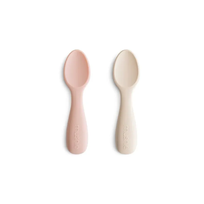 Handla nu Mushie Starter babyskedar, 2-pack, Blush/Shifting Sand