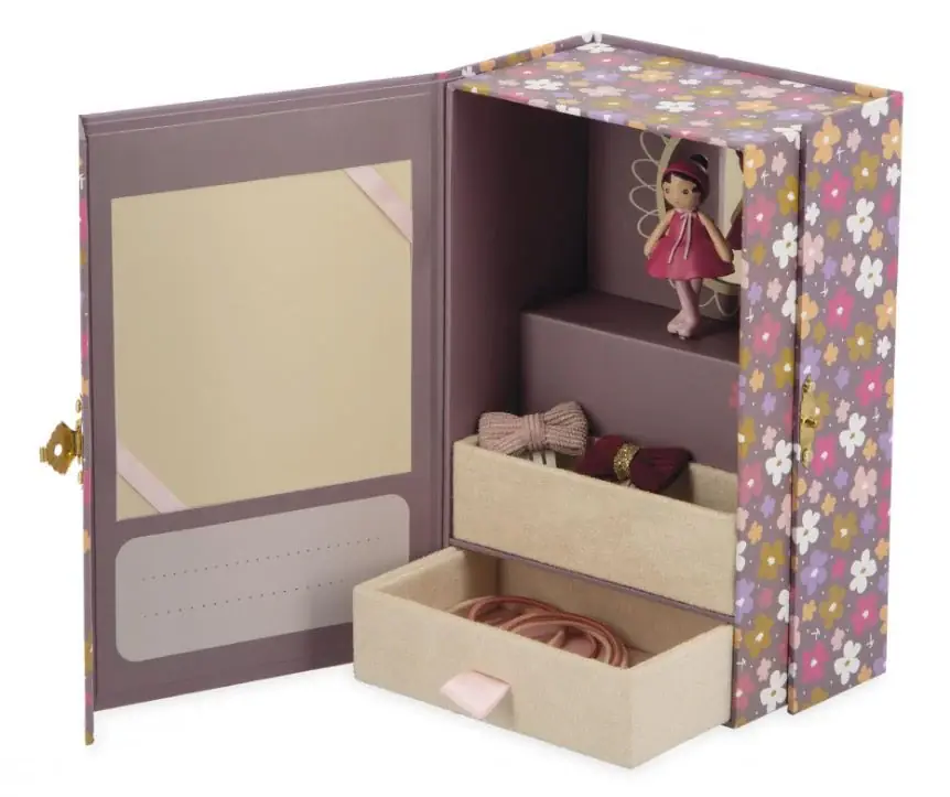 Endast denna vecka Kaloo Baby musiklåda för flickor med rosa docka Emma Music Box