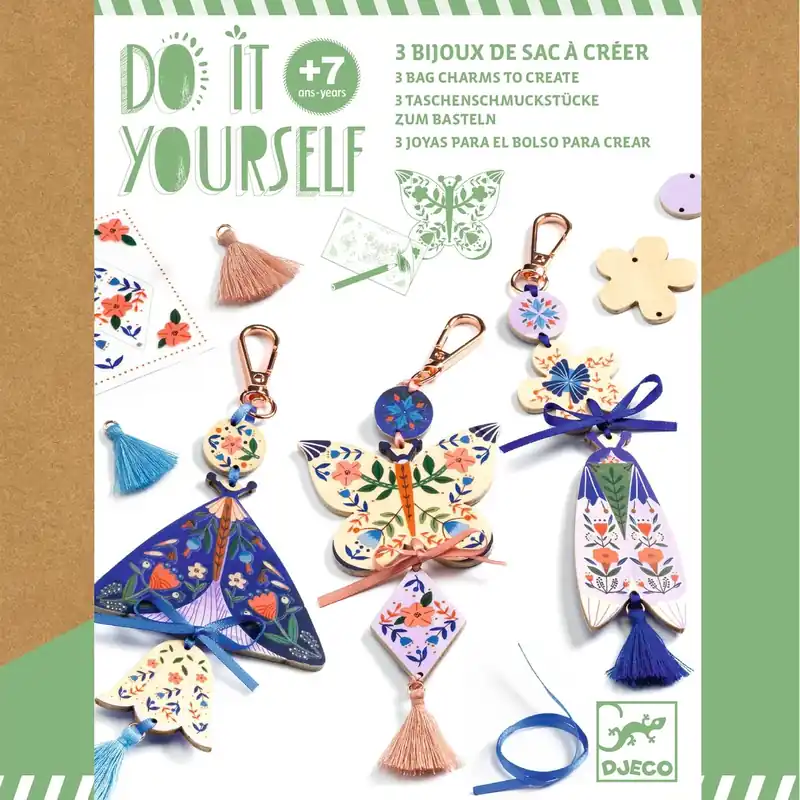 Djeco DIY fjärilsnyckelringar set Fynd