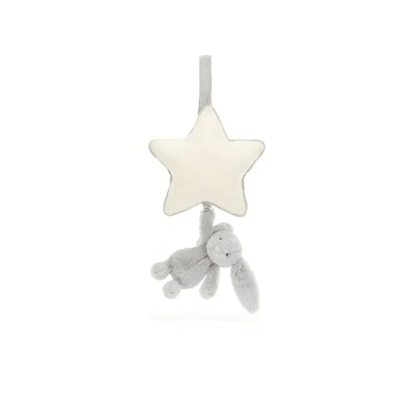 Billigare Jellycat Baby musikbox Kanin med stjärna och musikbox silver 30 cm