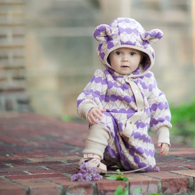 Begränsat antal Zezuzulla baby jumpsuit Uszaty Dots Beige