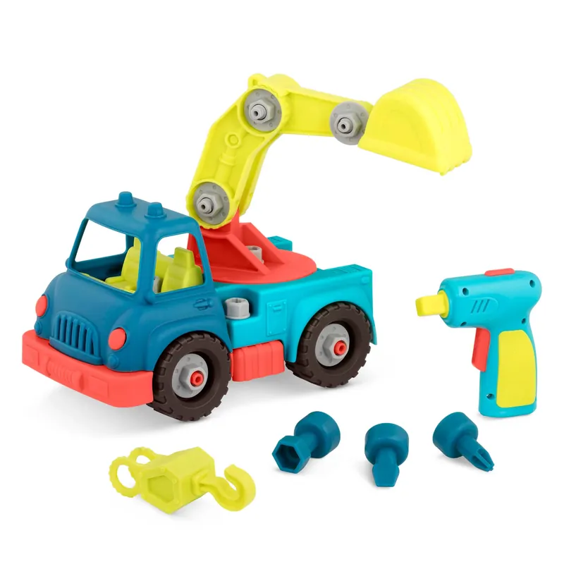 Expressleverans B.toys Baby truck med grävmaskin och kran