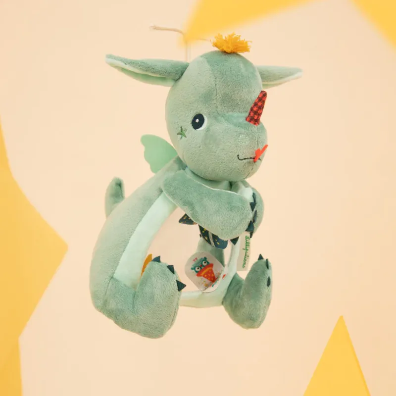 Beställ nu Lilliputiens Baby gosigt aktivitetsleksak med spegel "A kuku" Dragon Joe