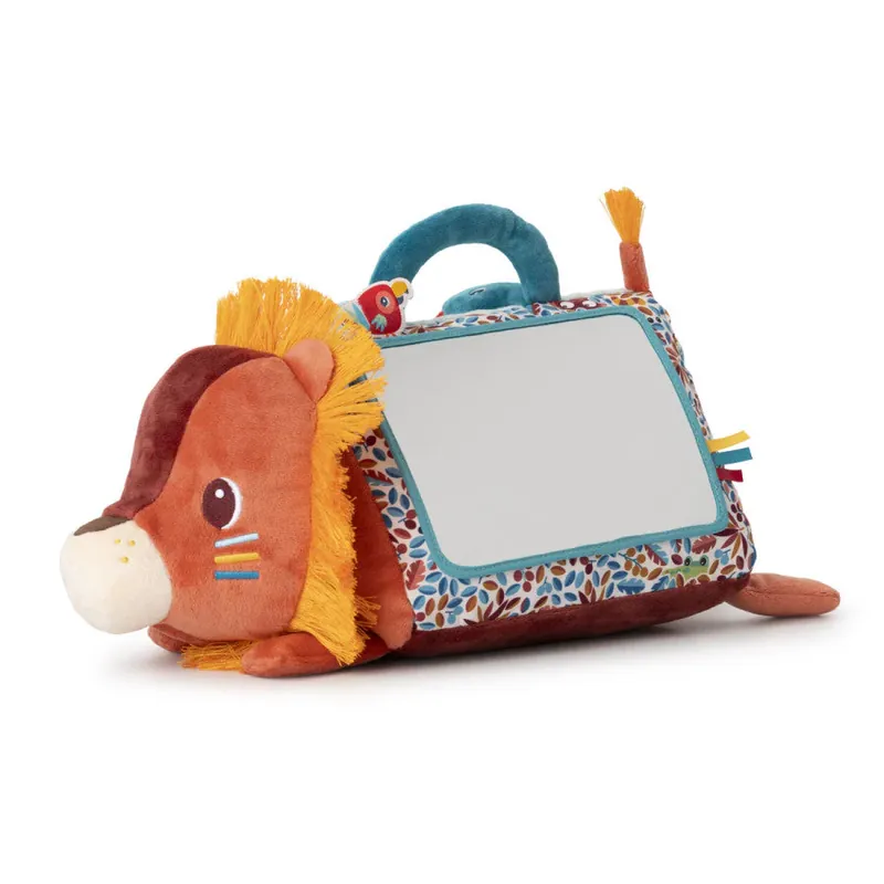 Premium Lilliputiens Baby gosig multifunktionell triangel med spegel Lion Jack