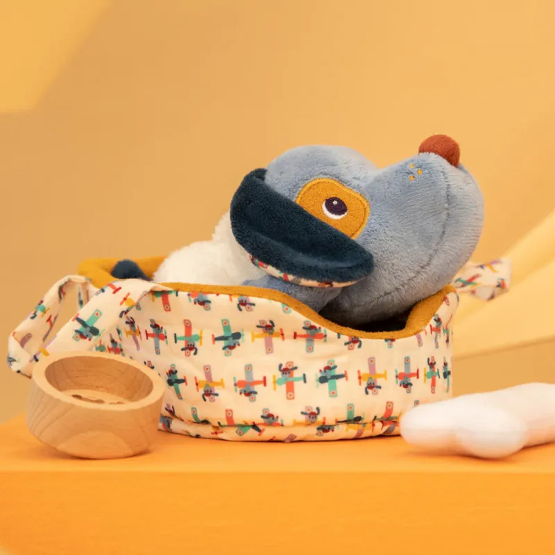 Lilliputiens Gosedjur Jules med korg och tillbehör Endast idag