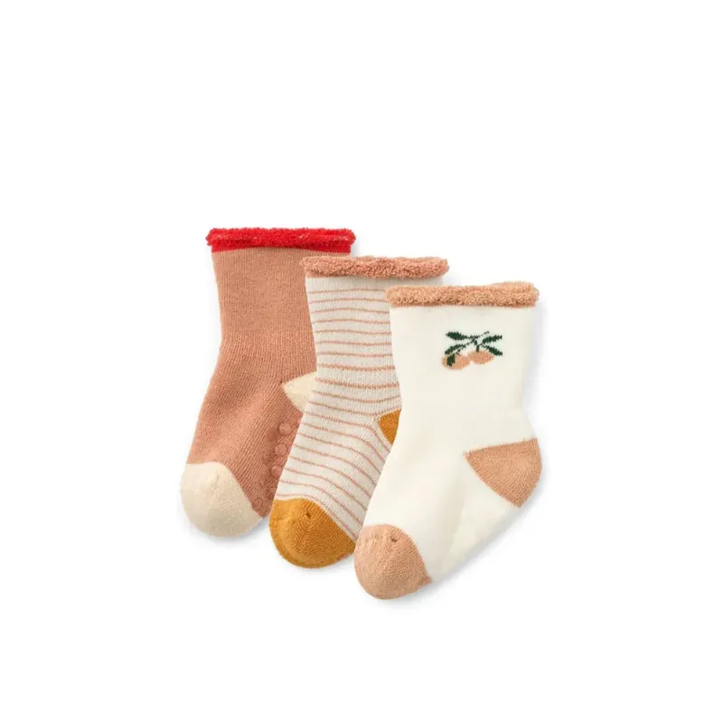 Liewood barnstrumpor 3-pack Peach Sandy Begränsat antal