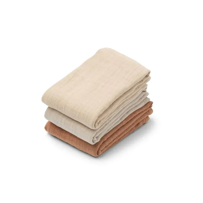 Sänkt pris Liewood muslinomslag för bebisar, 3-pack, Tuscany Rose mix