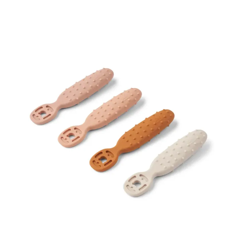 Bästa pris Liewood Caelia 4-pack babyskedar Ljus toskansk multiblandning