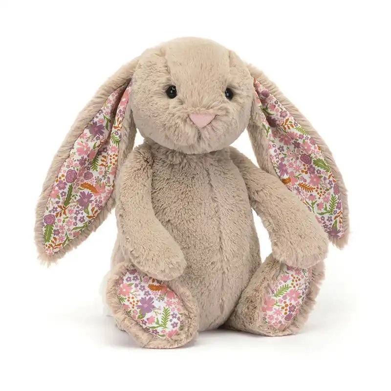 Jellycat Maskottkanin med blommiga öron Beige "blomblad" 31 cm Lägg i varukorgen
