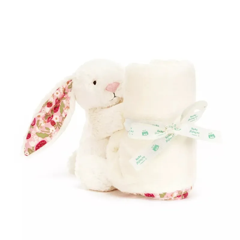 Jellycat Kanin med blommiga öron Tygkramar Cream Berry 34 cm prisnedsättning