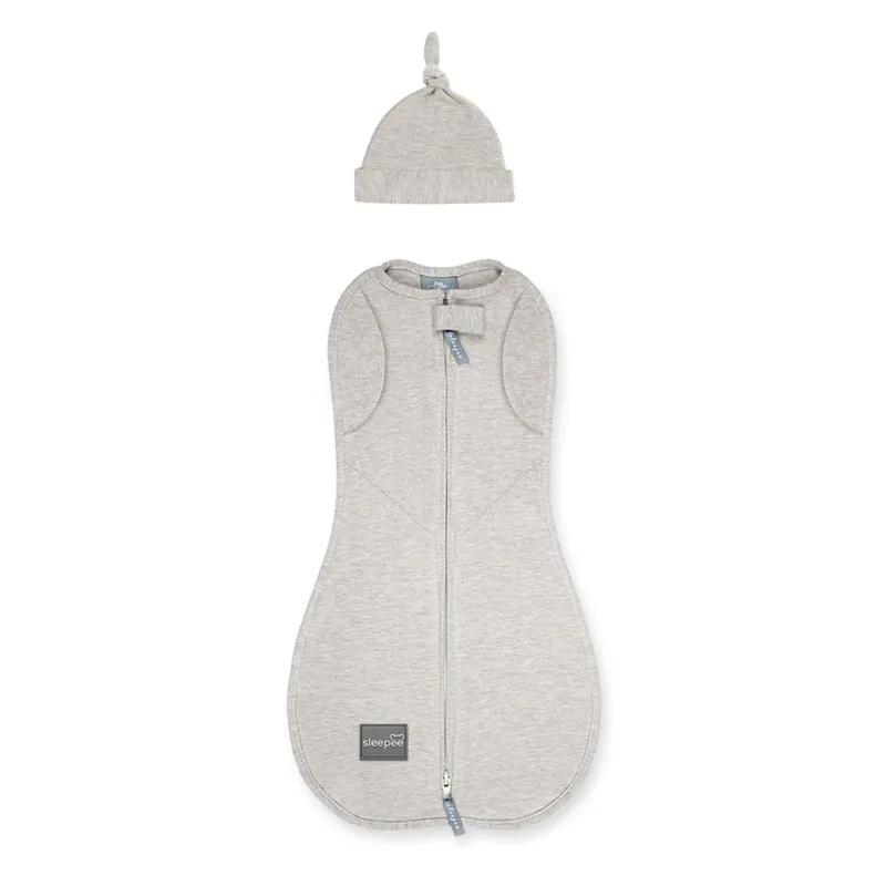 Begränsat antal Sleepee Baby Wrap med mössa Second Step Wrap med mössa Melange Beige