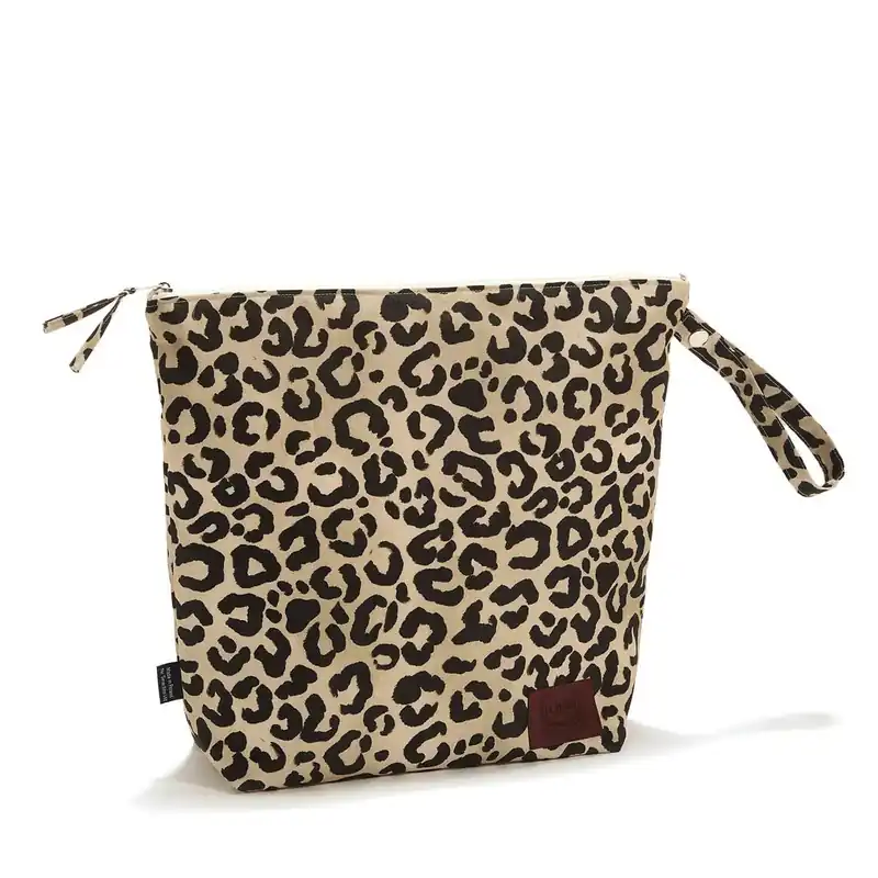 La Millou Vattentät Kosmetisk Väska Leopard Cream av Magdalena Lamparska XL Premium