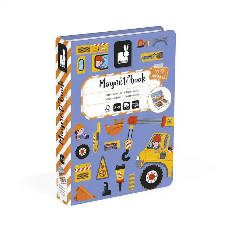 Janod magnetiskt byggarbetsplatspussel Magnetibook Rabatt