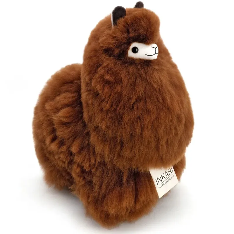 Populär Inkari Naturlig Alpaca Valnöt Maskott 32 cm