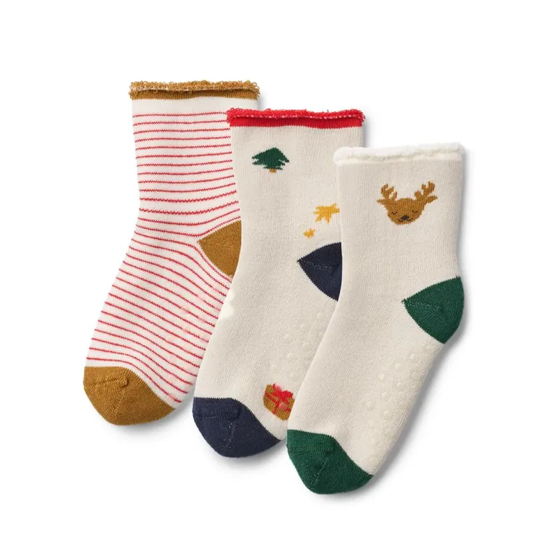 Sista chansen Liewood Eloy babystrumpor 3-pack Holiday Sandy