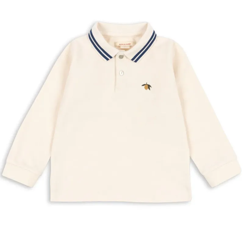 Begränsat erbjudande Konges Slojd långärmad polotröja för pojkar Florian Antique White
