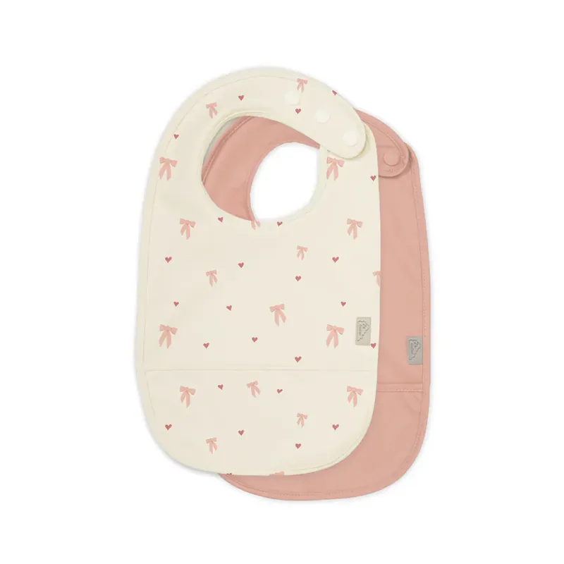 Bästa pris Cam Cam Copenhagen Babyhaklapp med ficka 2 st. Rosetter