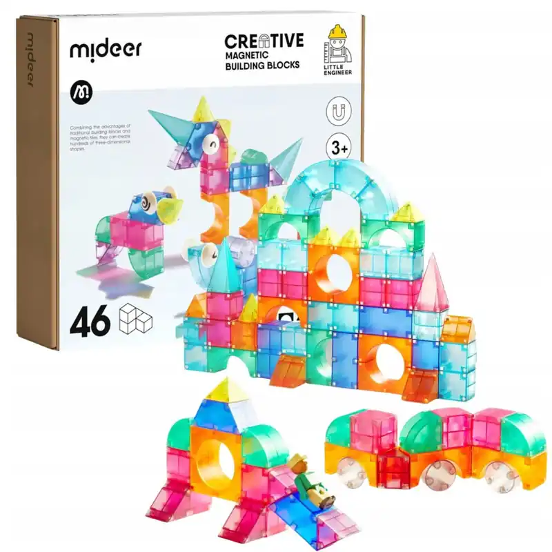 Mideer 3D magnetiska klossar – 46 delar Erbjudandepris