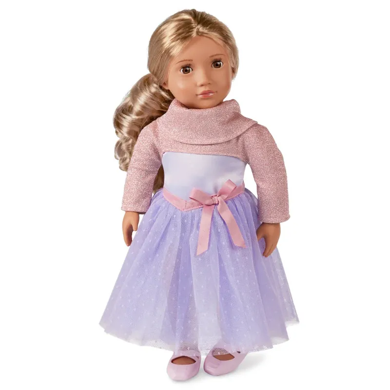 Nedsatt pris Our Generation barnballerinadocka Jillie med lång klänning 46 cm