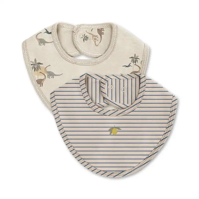 Konges Slojd Baby Bibs Kubi/Stripe Blue 2-pack SLOW PHOTOS Kampanj