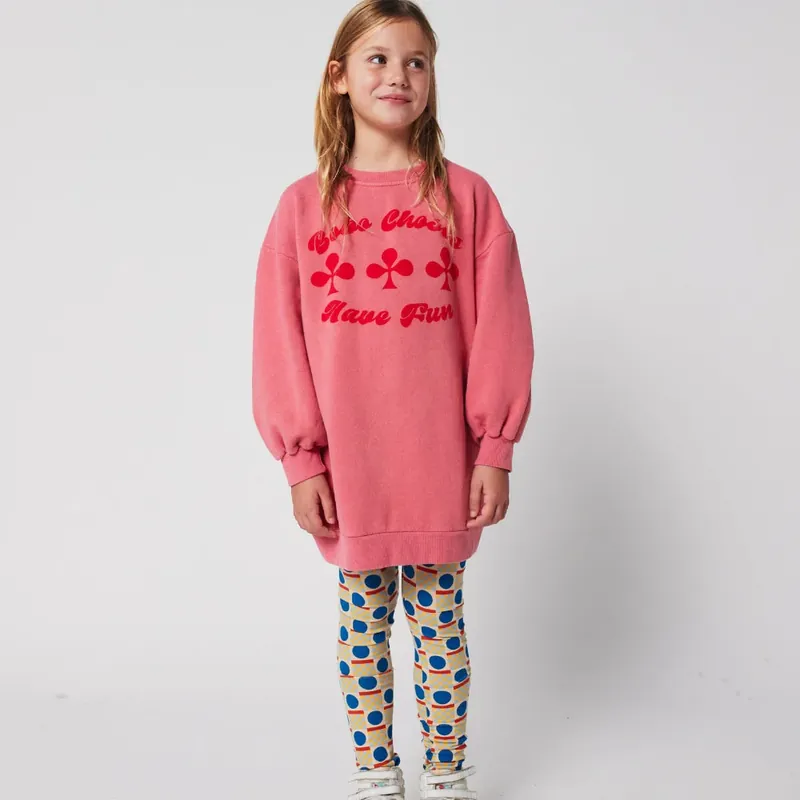 prisnedsättning Bobo Choses Leggings för flickor Geometriska rutmönster över hela Offwhite