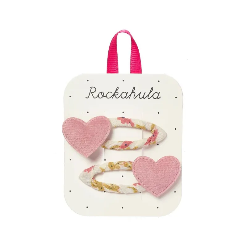Rockahula Girl-klämmor Elsie Heart Snabb frakt
