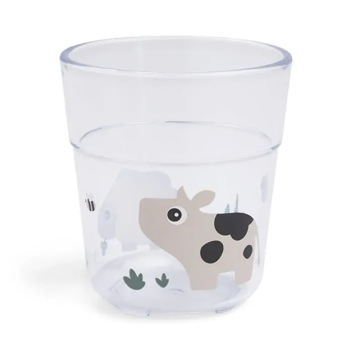 Begränsad tid Done by Deer Babymugg Glas L 220 ml Tiny Farm Sand