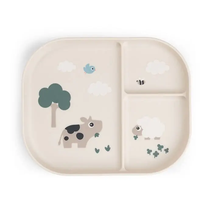 Done by Deer Delad tallrik Foodie Tiny Farm Sand Säker betalning