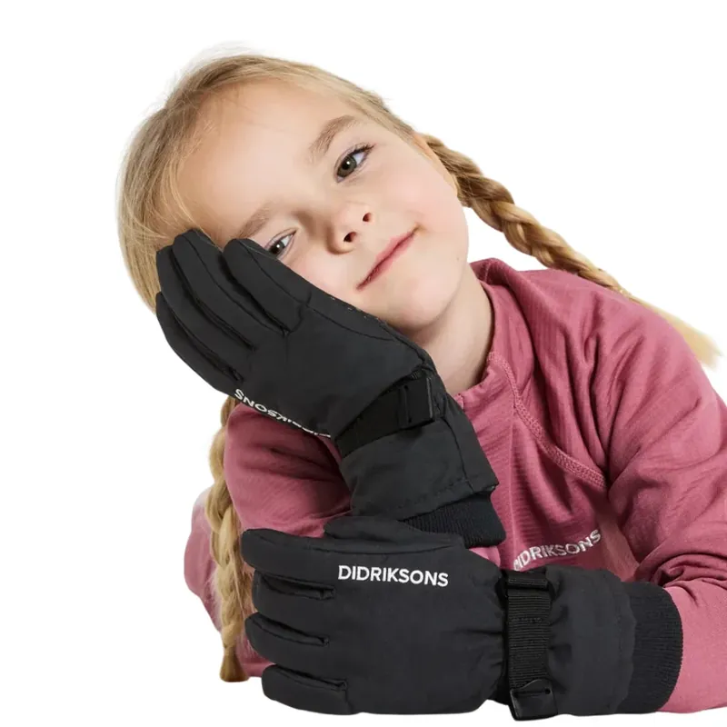 Didriksons vinterhandskar med fingrar Biggles Black Lågt pris
