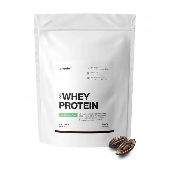 Säker betalning Vilgain Protein balsam från mjölk från gräsbetande kor, chokladsmak 1000 g