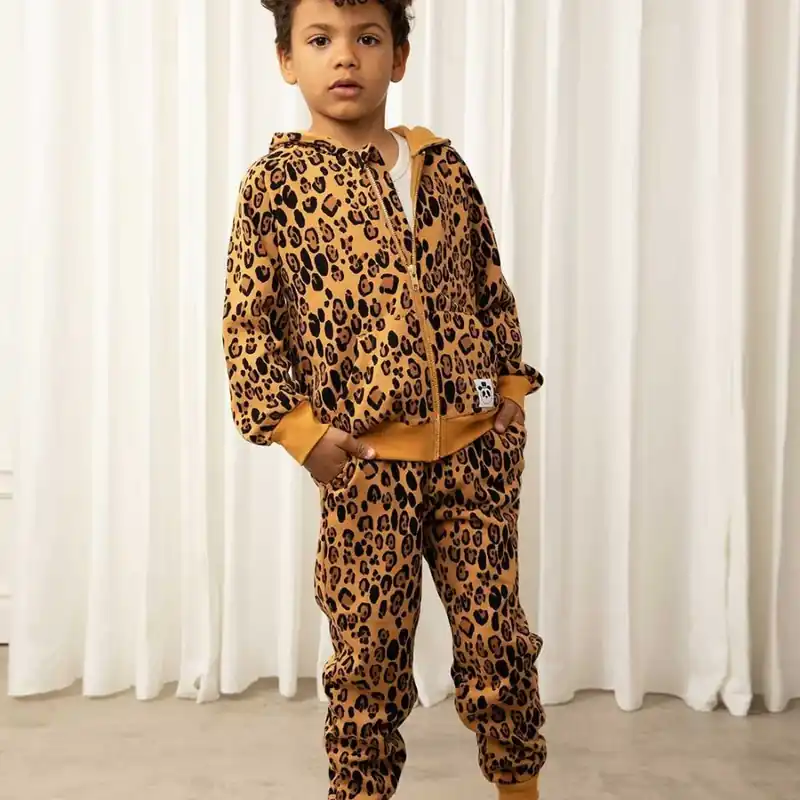 Snabb frakt Mini Rodini Leopard baby sweatpants