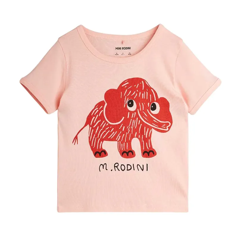 Kampanjpris Mini Rodini Barn-T-shirt Mammoth rosa