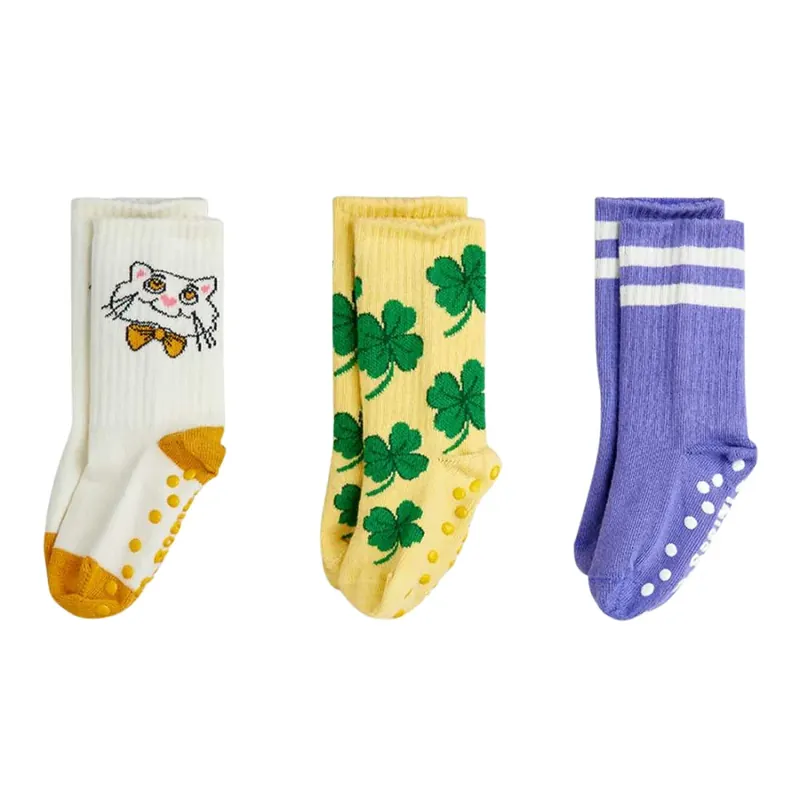 Rabatt Mini Rodini Barns halkskyddssockor Cat 3-pack