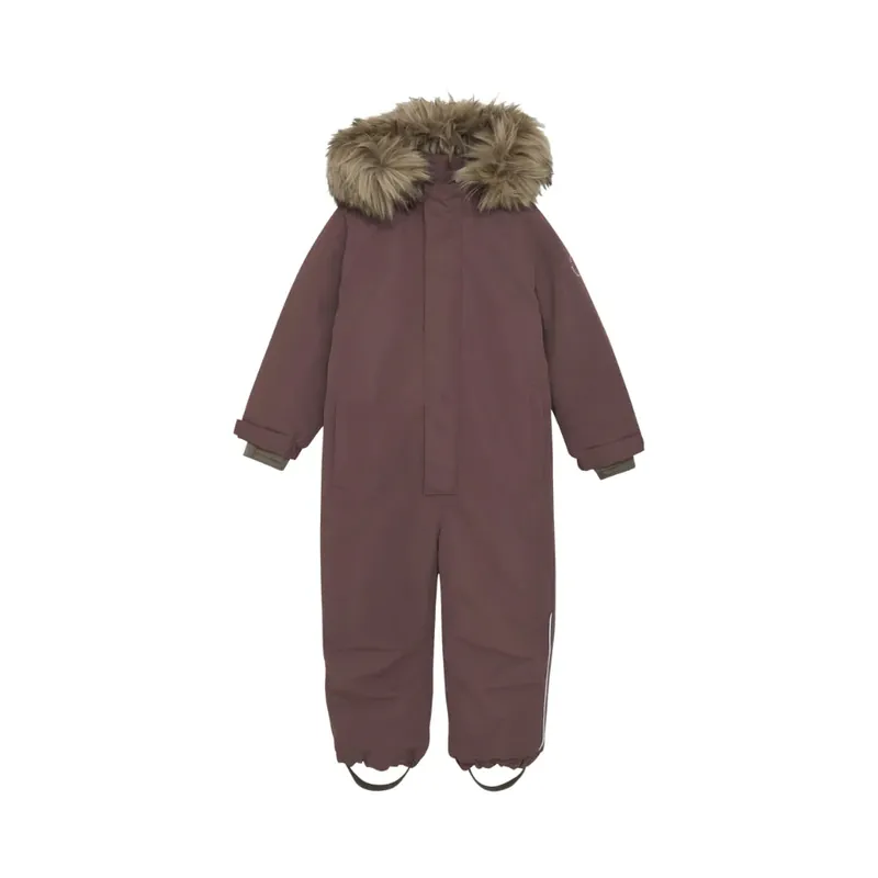 Begränsat erbjudande En Fant Barnvinteroverall Fuskpäls Rose Taupe