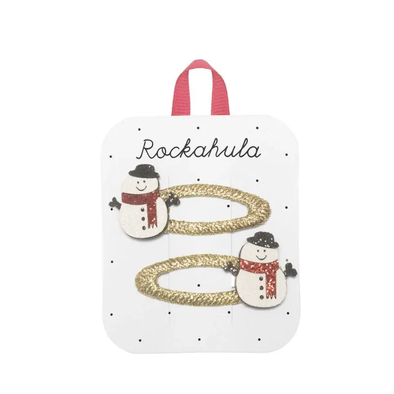 Expressleverans Rockahula Snowman glitterklämmor för flickor