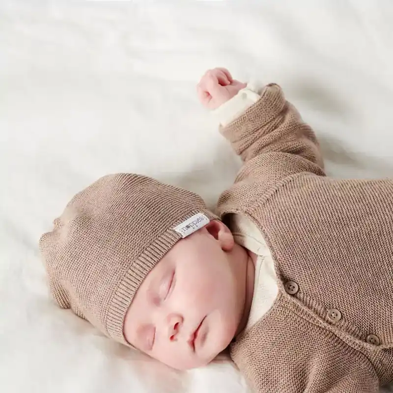 Noppies Baby Mössa Rosita Taupe Melange Expressleverans